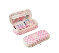 Trousse à crayons télescopique multifonction double fermeture éclair simple transformable grande capacité, rose, Mode