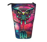 Trousse à crayons télescopique New York Night Papeterie Trousse de maquillage Portable Bureau Papeterie Sac pour Adolescentes Filles Adultes, Galaxy Owl, Pencil Telescopic, Trousse de beauté