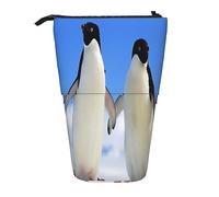 Trousse à crayons télescopique noire et blanche avec motif zèbre - Trousse de maquillage portable pour adolescentes, filles et adultes, pingouin, Pencil Telescopic, Trousse de beauté