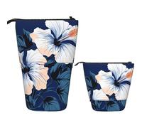 Trousse à crayons télescopique Pop Up - Joli porte-stylo télescopique - Fleur d'orchidée, Vecteur d'hibiscus, Taille unique, Trousse de maquillage