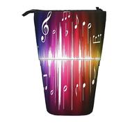 Trousse à crayons télescopique pour voiture, trousse de maquillage, trousse de papeterie portable pour adolescentes, filles, adultes, Note de musique., Pencil Telescopic, Trousse de beauté