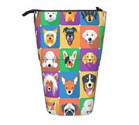 Trousse à crayons télescopique pour voiture, trousse de maquillage, trousse de papeterie portable pour adolescentes, filles, adultes, Races de chien., Pencil Telescopic, Trousse de beauté