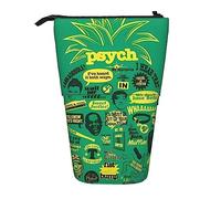 Trousse à crayons télescopique Psych Pine Citation Imprimer Sac à crayons debout Trousse de papeterie Porte-stylo télescopique Pop Up Porte-crayons pour le travail de bureau Cadeau de vacances