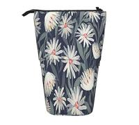 Trousse à crayons télescopique rose et tête de mort - Trousse de maquillage portable pour adolescentes, filles et adultes, marguerite, Pencil Telescopic, Trousse de beauté