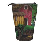 Trousse à crayons télescopique Tracteur durable à la ferme Sac à crayons debout pour bureau Papeterie Porte-crayon Pop Up Sac à crayons Stand Up Pen Trousse à crayons pour travail, vacances, cadeau