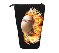 Trousse à crayons télescopique, trousse à crayons, trousse de maquillage, trousse de papeterie portable pour adolescentes, filles, adultes, Fire Baseball, Pencil Telescopic, Trousse de beauté