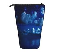 Trousse à crayons télescopique, trousse de maquillage, trousse de papeterie portable pour adolescentes, filles, adultes, Moonlight Night, Pencil Telescopic, Trousse de beauté