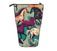 Trousse À Crayons Télescopique Various Kinds Of Horses Print Papeterie Porte-Stylo Durable Pencil Case Télescopique Pour Collège Étudiants Etudiants Cosmétiques