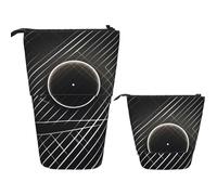 Trousse À Crayons Télescopique White Lines And Circles Papeterie Porte-Stylo Durable Boite Crayon Pour Fournitures De Bureau Cosmétiques Garçons Filles