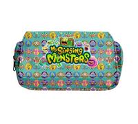 Trousse à crayons tendance My Singing Monsters pour filles/garçons, adolescents, écolier, cadeau Wubbox, grande capacité, compartiment pour la rentrée scolaire, J, 21 x 10 x 7.5 cm, Dessin animé