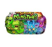 Trousse à crayons tendance My Singing Monsters pour filles/garçons, adolescents, écolier, cadeau Wubbox, grande capacité, compartiment pour la rentrée scolaire, G, 21 x 10 x 7.5 cm, Dessin animé