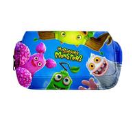Trousse à crayons tendance My Singing Monsters pour filles/garçons, adolescents, écolier, cadeau Wubbox, grande capacité, compartiment pour la rentrée scolaire, F, 21 x 10 x 7.5 cm, Dessin animé