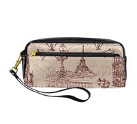 Trousse à crayons The River Seine Notre Dame - En cuir synthétique - Avec fermeture éclair - Pour garçons et filles - Fournitures scolaires et de bureau