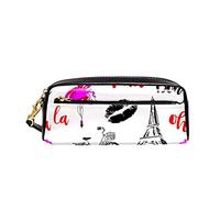 Trousse À Crayons Tour Eiffel À Paris avec des Lèvres Magnifiques Trousse Scolaire Durable Sac Porte-Stylo Grande Capacité Trousse pour Étudiants Adolescent Garçons