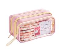 Trousse à crayons transparente - Organiseur de trousse de rangement | Support de sac à stylo | Organisateur pour le maquillage de voyage universitaire Bag Cosmetic Bag Lindo Stationery, rose, Consulte