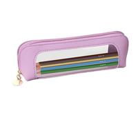 Trousse à crayons transparente | Trousse à crayons pour étudiants | Trousse à crayons transparente de grande capacité pour l'école, l'université et le lieu de travail, lilas, Voir description, Voir