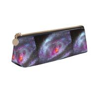 Trousse à crayons triangulaire avec impression galaxie colorée - Grande capacité