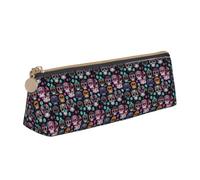 Trousse à crayons triangulaire avec imprimé tête de mort en sucre - Trousse à maquillage - Organiseur de voyage polyvalent pour tous les jours