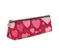 Trousse à crayons triangulaire pour la Saint Valentin - Organiseur de voyage polyvalent pour tous les jours