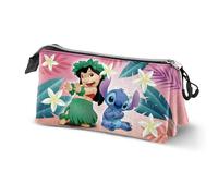 Trousse à crayons triple - KARACTERMANIA - Disney Lilo & Stitch Dance - Multicolore - 3 compartiments - Ripstop hydrofuge