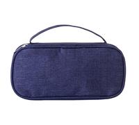 Trousse à crayons | Trousse à crayons de grande capacité avec poignée, sac de papeterie multifonctionnel, pochettes de rangement robustes pour règle, crayons, ciseaux en caoutchouc, bleu marine, Refer