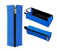 Trousse à Crayons Trousse à Crayons Folio de Grande capacité, Trousse à Crayons carrée Simple et créative, Sac de Papeterie, boîte à Crayons, étui à stylos(Blue)