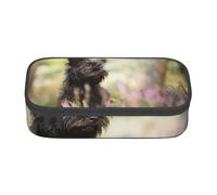 Trousse à Crayons, Trousse à Crayons imprimée de Grande capacité, Porte-Crayon pour Bureau, école,Affenpinscher Lawn Chiens Noirs Monkey Terrier