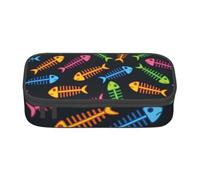 Trousse à Crayons, Trousse à Crayons imprimée de Grande capacité, Porte-Crayon pour Bureau, école,Arête de Poisson