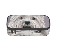 Trousse à Crayons, Trousse à Crayons imprimée de Grande capacité, Porte-Crayon pour Bureau, école,Art Mignon de Chien de West Highland Terrier imprimé