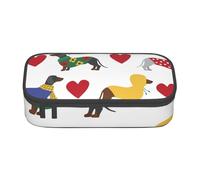 Trousse à Crayons, Trousse à Crayons imprimée de Grande capacité, Porte-Crayon pour Bureau, école,Beau Chien Teckel