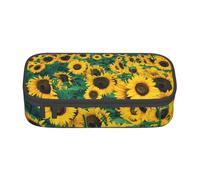 Trousse à Crayons, Trousse à Crayons imprimée de Grande capacité, Porte-Crayon pour Bureau, école,Beaucoup de Beaux tournesols