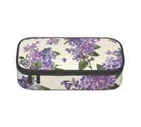 Trousse à Crayons, Trousse à Crayons imprimée de Grande capacité, Porte-Crayon pour Bureau, école,Belle Impression de Fleurs Violettes
