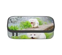 Trousse à Crayons, Trousse à Crayons imprimée de Grande capacité, Porte-Crayon pour Bureau, école,Bichon Frise Parc Animaux Chiens Bichon Frise Chiens