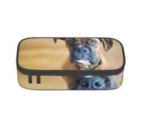 Trousse à Crayons, Trousse à Crayons imprimée de Grande capacité, Porte-Crayon pour Bureau, école,Chiens Boxer Chiot Animaux Chiens