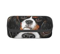 Trousse à Crayons, Trousse à Crayons imprimée de Grande capacité, Porte-Crayon pour Bureau, école,Chien Cadeau Cavalier King Charles Spaniel