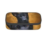 Trousse à Crayons, Trousse à Crayons imprimée de Grande capacité, Porte-Crayon pour Bureau, école,Chien de Berger Allemand Noir imprimé