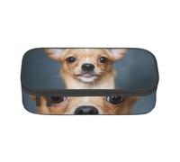 Trousse à Crayons, Trousse à Crayons imprimée de Grande capacité, Porte-Crayon pour Bureau, école,Chien Chihuahua drôle et Mignon