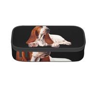 Trousse à Crayons, Trousse à Crayons imprimée de Grande capacité, Porte-Crayon pour Bureau, école,Chien Basset Hound