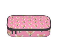 Trousse à Crayons, Trousse à Crayons imprimée de Grande capacité, Porte-Crayon pour Bureau, école,Chihuahua Chien Mignon Chiens Chiens De Compagnie Chihuahuas