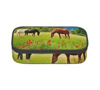 Trousse à Crayons, Trousse à Crayons imprimée de Grande capacité, Porte-Crayon pour Bureau, école,Différents Types de Chevaux
