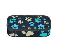 Trousse à Crayons, Trousse à Crayons imprimée de Grande capacité, Porte-Crayon pour Bureau, école,Empreinte de Pied de Chien