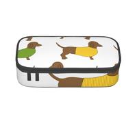 Trousse à Crayons, Trousse à Crayons imprimée de Grande capacité, Porte-Crayon pour Bureau, école,Fêtes de Chiens teckels