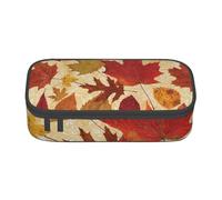Trousse à Crayons, Trousse à Crayons imprimée de Grande capacité, Porte-Crayon pour Bureau, école,Feuilles d'automne Damassé