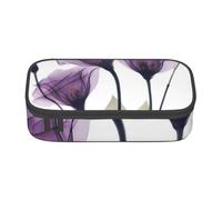 Trousse à Crayons, Trousse à Crayons imprimée de Grande capacité, Porte-Crayon pour Bureau, école,Fleurs d'espoir Violet Lavande