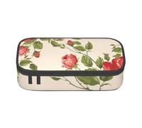 Trousse à Crayons, Trousse à Crayons imprimée de Grande capacité, Porte-Crayon pour Bureau, école,Fleur rétro imprimée