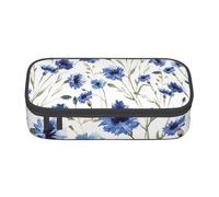 Trousse à Crayons, Trousse à Crayons imprimée de Grande capacité, Porte-Crayon pour Bureau, école,Fleur de Bleuet