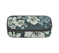 Trousse à Crayons, Trousse à Crayons imprimée de Grande capacité, Porte-Crayon pour Bureau, école,Fleurs d'hibiscus Vintage Tribal Hawaïen