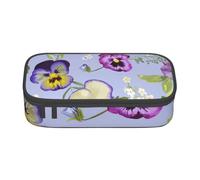 Trousse à Crayons, Trousse à Crayons imprimée de Grande capacité, Porte-Crayon pour Bureau, école,Fleurs de pensée