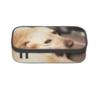Trousse à Crayons, Trousse à Crayons imprimée de Grande capacité, Porte-Crayon pour Bureau, école,Impression Jaune Labrador Retriever
