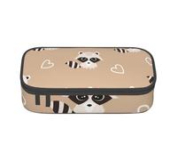 Trousse à Crayons, Trousse à Crayons imprimée de Grande capacité, Porte-Crayon pour Bureau, école,Impression Animale Mignonne de Raton Laveur